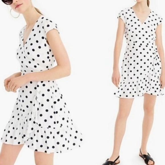 J.Crew Polka Dot Wrap Dress - Picture 2 of 4